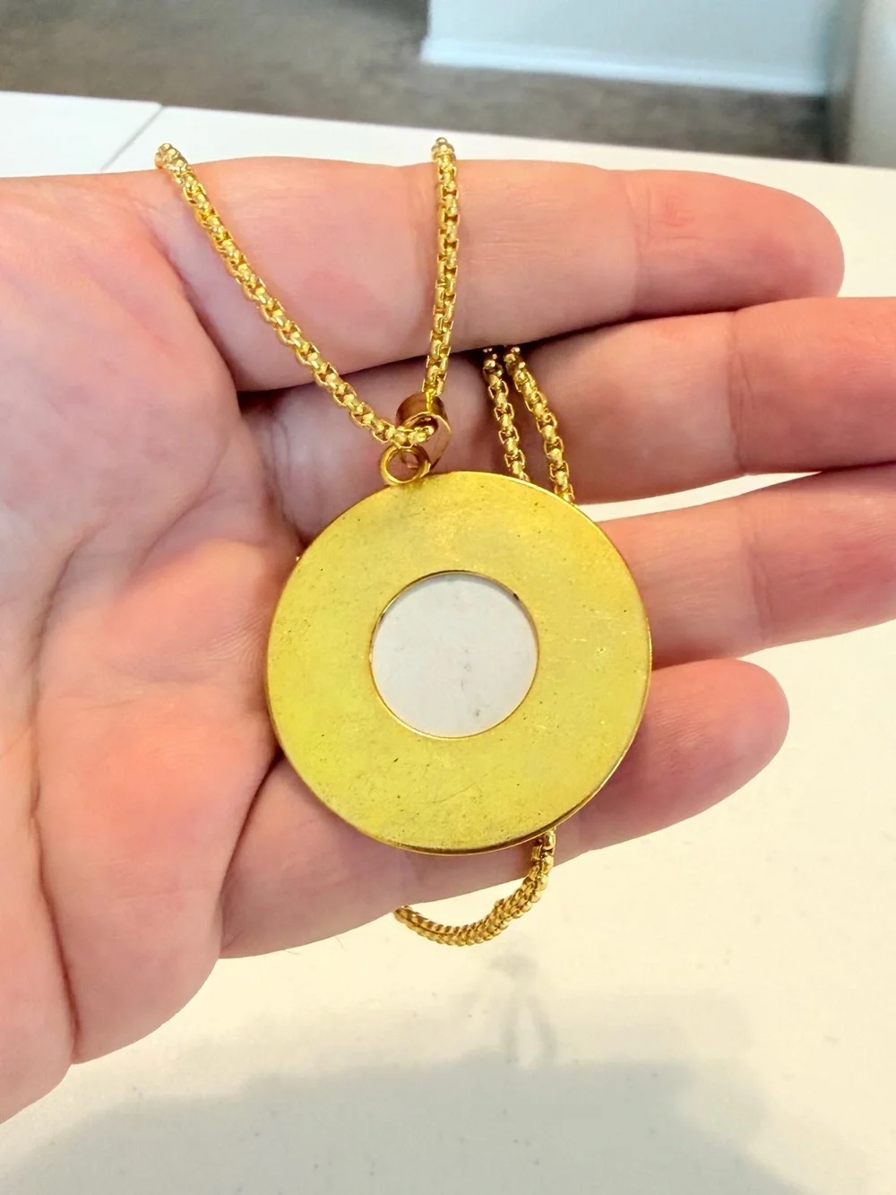 Gold & Green Four-Leaf Clover Pendant Necklace.